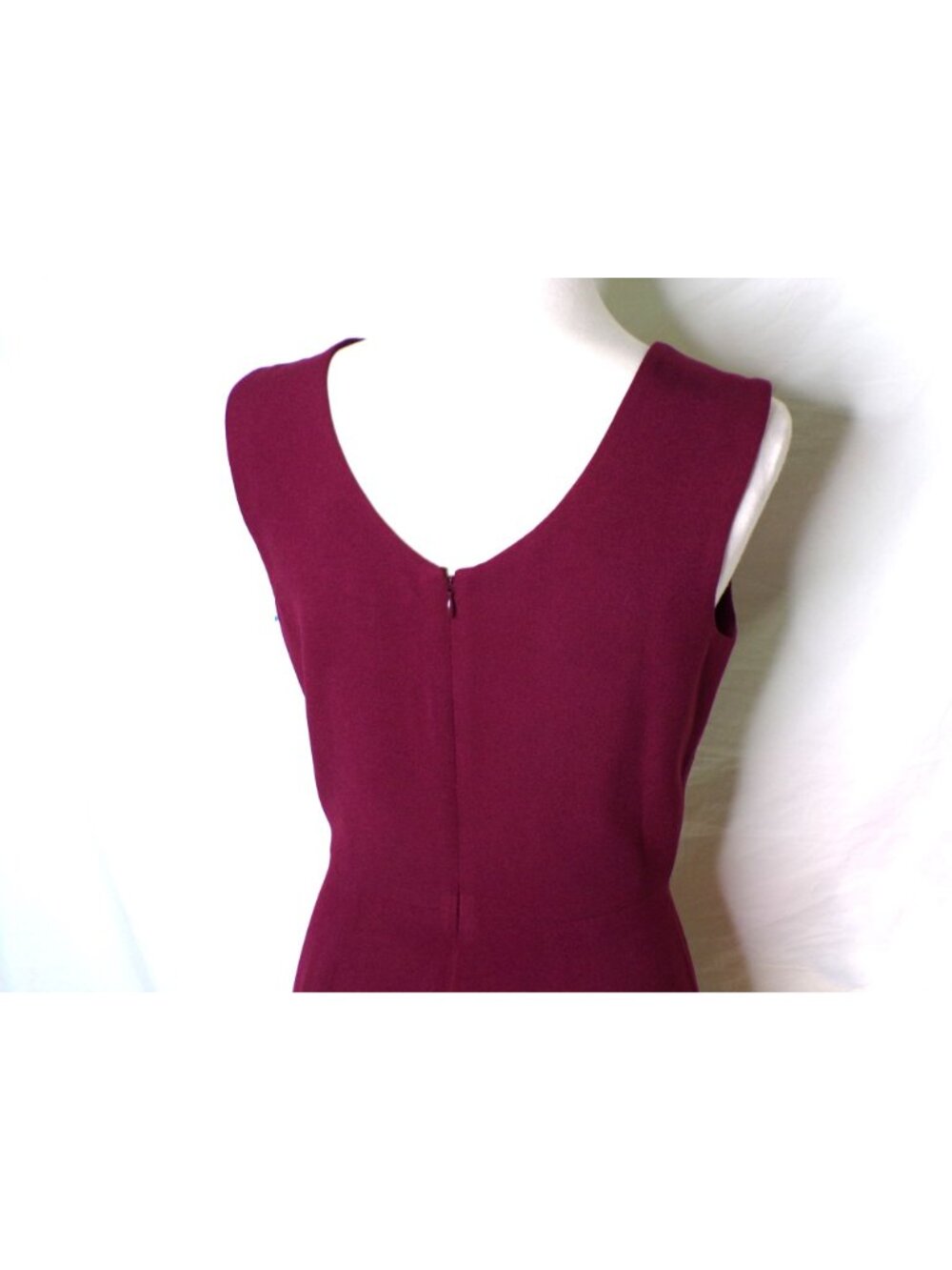 🆕DRESS THE POPULATION Plunge Sandra Trumpet Gown Dress Burgundy Medium 6 - Picture 11 of 12
